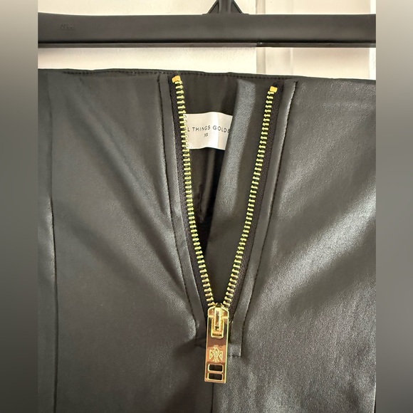 All Things Golden Second Skin Vegan Faux Leather Pant Size XS - Picture 6 of 9